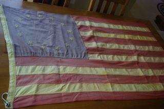 Vintage Betsy Ross Style American Flag With 13 Stars And Stripes,  Cotton