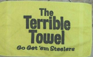 Pittsburgh Steelers Extremely Rare Terrible Towel Go Get 