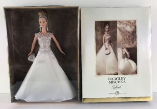 Badgley Mischka Bride Barbie Collector Gold Label Vintage 2003 B8946 - 0940 12 "