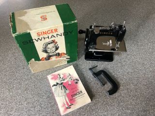 Rare Antique Vintage Singer Sewhandy 20 Toy Sewing Machine Small Mini Child