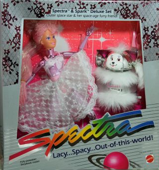Mattel Spectra & Spark Dog Deluxe Set Doll 1986,  Nrfb W/ln Box - 03627