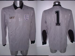 England Shirt Jersey L Mens Vintage Shilton Umbro Football Soccer Goalkeeper