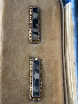 PAIR Antique 20 - 22K Native Gold Nugget Pins From The Alaskan Klondike Gold Rush 7