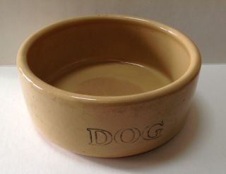 Vintage Mason Cash England Ceramic Dog Bowl 7 " Printed Dog On Side Rare