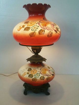 Large Gone With The Wind Style Vintage Lamp - 3 Settings - 25 " Tall