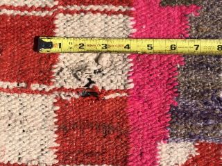 Vintage Southwest Navajo Wool Rug Or Blanket Parts 57”x97” 3