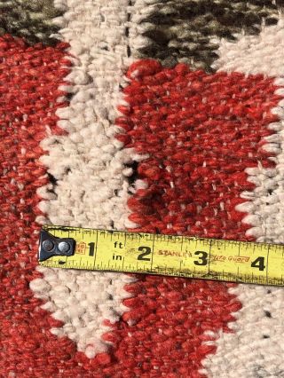 Vintage Southwest Navajo Wool Rug Or Blanket Parts 57”x97” 5