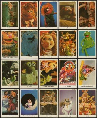 1978 Vintage Swedish The Muppet Show Complete Full 78 Gum Card Set