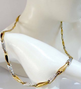 Vtg Style 9ct Gold Fancy Chain Necklace 9ct Solid Gold Chain Scrap Gold Or Wear
