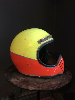 Vintage Classic Bell Moto Star 3 Motorcycle Motorcross Crash Helmet