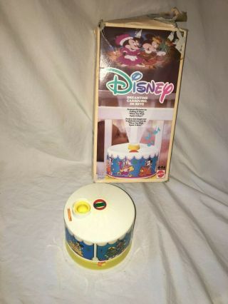 Vintage Disney Dreamtime Carousel Light Sound Projector Mickey Mouse 1988