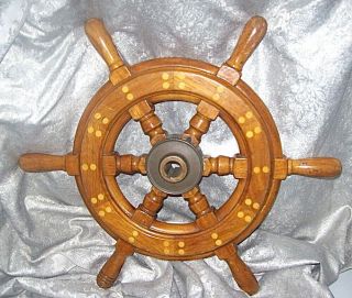 Vintage Edson 20 " Artisan Crafted Wood Marine Boat/yacht Steering Wheel