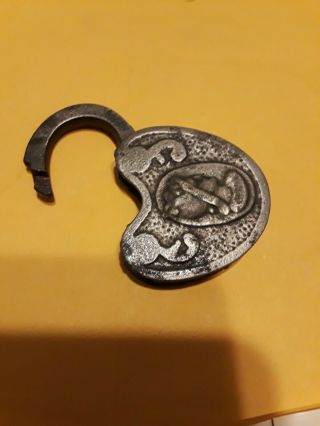 Mercury story padlock.  National Hardware Co.  Rare NHCo lock locksmith 4