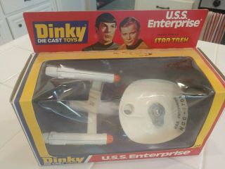 Vintage Diecast Dinky Toys 358 Star Trek Uss Starship Enterprise Nmib