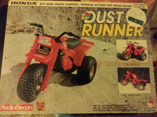 Vintage Honda 250r Atc Dustrunner Rc Remote Control Dust Runner/ 3 - Wheeler/racer