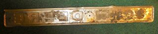 Vintage large JOHN DEERE TRACTOR TRIM METAL BADGE EMBLEM NAME PLATE,  embossed 2