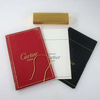 Authentic Cartier Briquet Lighter With Booklets | Vintage Gold Tone