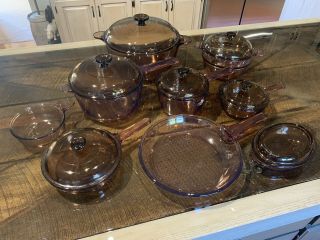 Vintage 1990’s Visions by Pyrex/Corning - 16 Piece Cookware Set 2