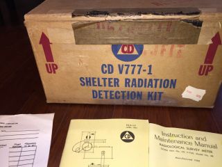 VINTAGE CIVIL DEFENSE CD V - 777 - 1 SHELTER RADIATION DETECTION KIT 6