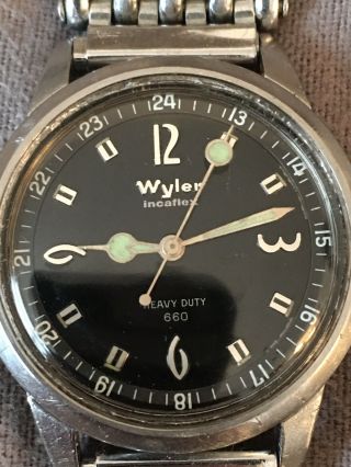 Vintage Men’s Wyler Heavy Duty 660 Mechanical Divers Watch 3