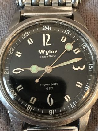 Vintage Men’s Wyler Heavy Duty 660 Mechanical Divers Watch 4