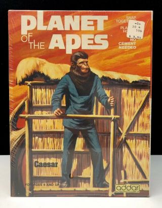 Nos Vintage Addar Planet Of The Apes Model Kit Factory Caesar