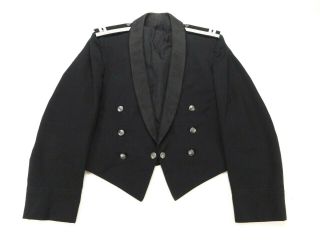 Vintage Us Air Force Black Mess Dress Formal Captain Officer Jacket Coat Sz 40