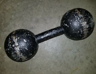 Vintage Thick Handle Globe Style Dumbbell
