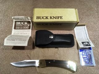 Vintage Buck 110 - Two Dot With Box And Sheath Nos