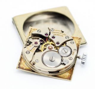 Vintage UNIVERSAL GENEVE,  roman dial,  cal.  260,  40 ' s swiss men ' s watch 2