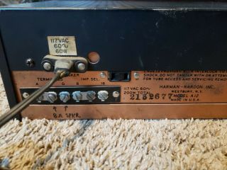 Vintage Harman Kardon prelude II Tube Amp Amplifier a12 5