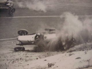 3 vintage race car photos 2 - 9x7 1 - 6 1/4 x 41/2 old altoona acthion 1930 crash 2