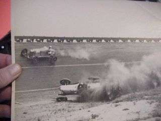 3 vintage race car photos 2 - 9x7 1 - 6 1/4 x 41/2 old altoona acthion 1930 crash 4
