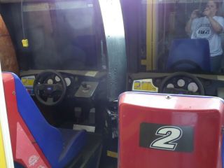 Indy 500 Arcade Machine By Sega Rare Twin Cabinets W/marquee