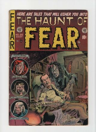 Haunt Of Fear 26 Fn - 5.  5 Vintage Ec Horror Old Witch Crypt - Keeper Gold 10c