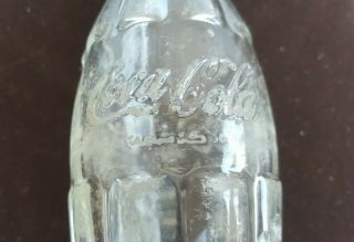 Rare Vintage Clear White Arabic Script Coca - Cola Egypt Bottle 2