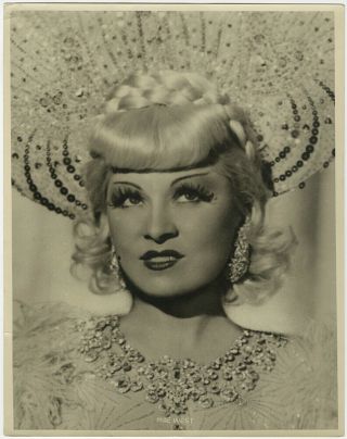 Bawdy Hollywood Sex Symbol Mae West 1930s Vintage Large Glamorous Photograph