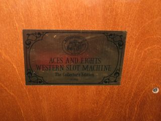 Aces & Eights Slot Machine Franklin Collectors Edition Western Heritage VTG 8