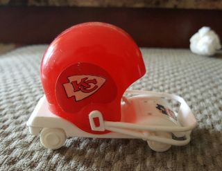Vintage 1970s Kansas City Chiefs Orange Product Helmet Sports Buggy.  Greatshape