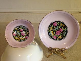 Stunning Vtg Paragon Tea Cup & Saucer,  H.  M.  The Queen & H.  M.  Queen Mary