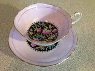 Stunning Vtg Paragon Tea Cup & Saucer,  H.  M.  The Queen & H.  M.  Queen Mary 2