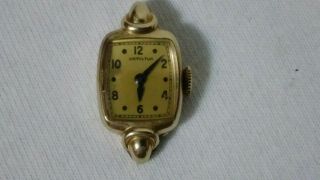 Rare Vintage Ladies Hamilton 14k Yellow Gold Watch From 1950s Not Running