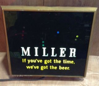 Vtg Miller Lighted Motion Bar Sign If You 
