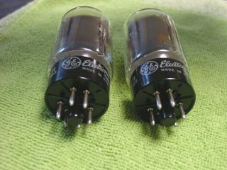2 vntg 6L6GC matched pair D - getter General Electric GE tubes TV - 7 4