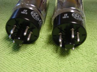 2 vntg 6L6GC matched pair D - getter General Electric GE tubes TV - 7 6