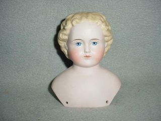 Antique Blonde Bisque Doll Head