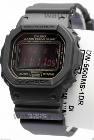 Dw - 5600ms - 1d Black Red Eye Casio G - Shock Men 