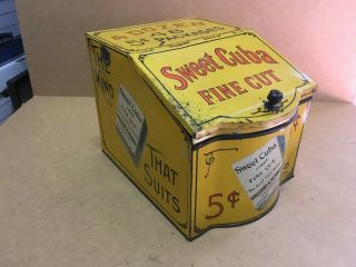 Vintage Sweet Cuba Fine Cut Tobacco Advertising Tin Store Display Box
