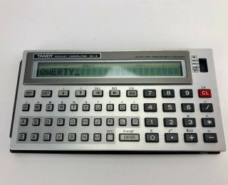 Vintage Tandy Pc - 3 Pocket Computer For Radio Shack Designed By Sharp W/hard Case