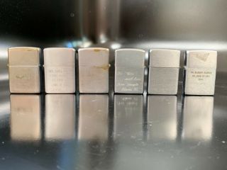 Vintage Zippo LIGHTER set of 6 from 50s 60s on MIXED LIGHTERS 2